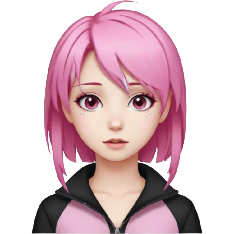 pink anime girl make up emoji