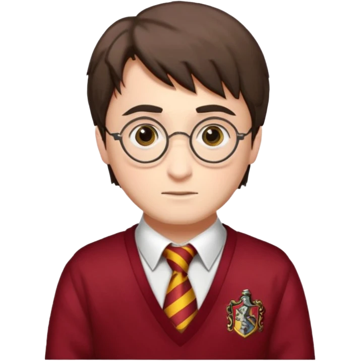 faça harry potter com  a blusa da grifinoria emoji