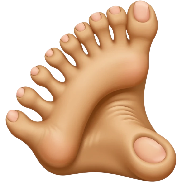 Toe flipping the middle toe emoji