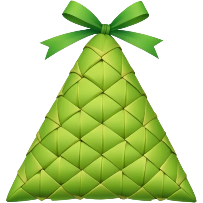 Ketupat rice green Triangle emoji