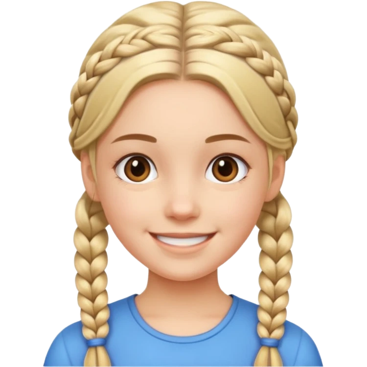Girl with twin braids emoji