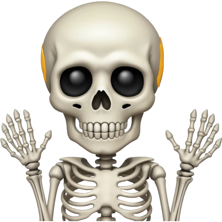 Skeleton sneaking emoji