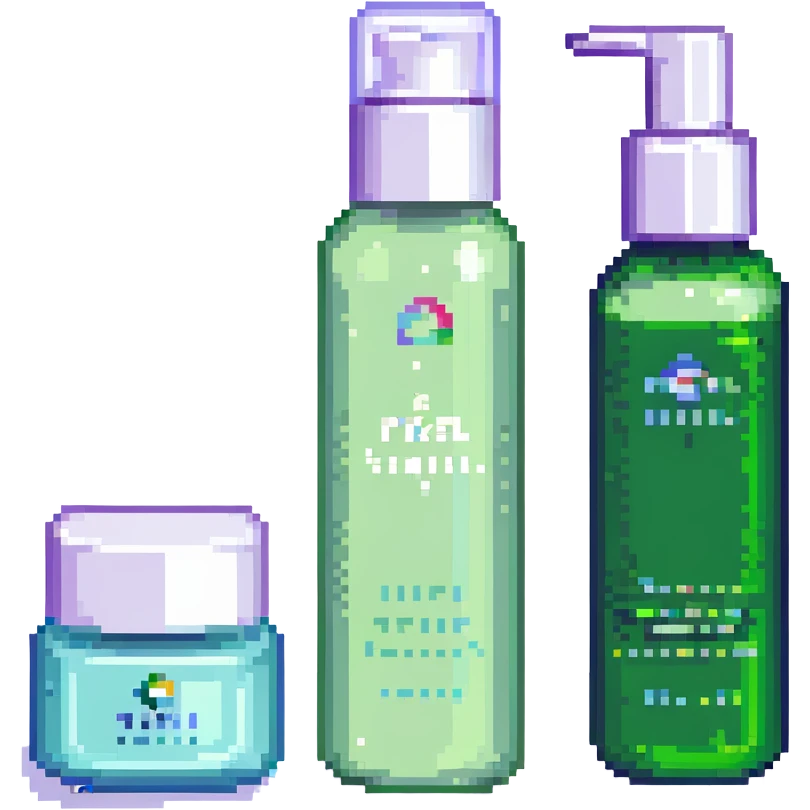 skincare products, cute, minimal emoji