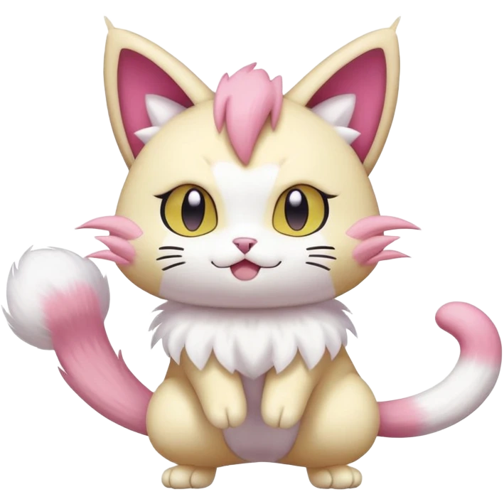 Meowth-Skitty-Pokémon-Fakémon-hybrid-creature (full body) emoji