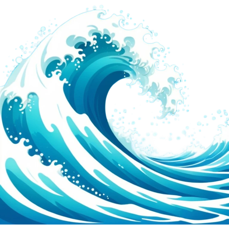 glitter wave ocean surf cian emoji