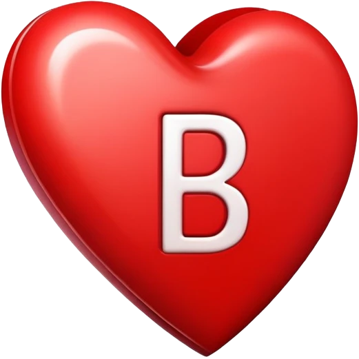 heart with the letter B inside emoji