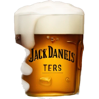 Blonde wearing glasses drinking Jack Daniel’s  emoji