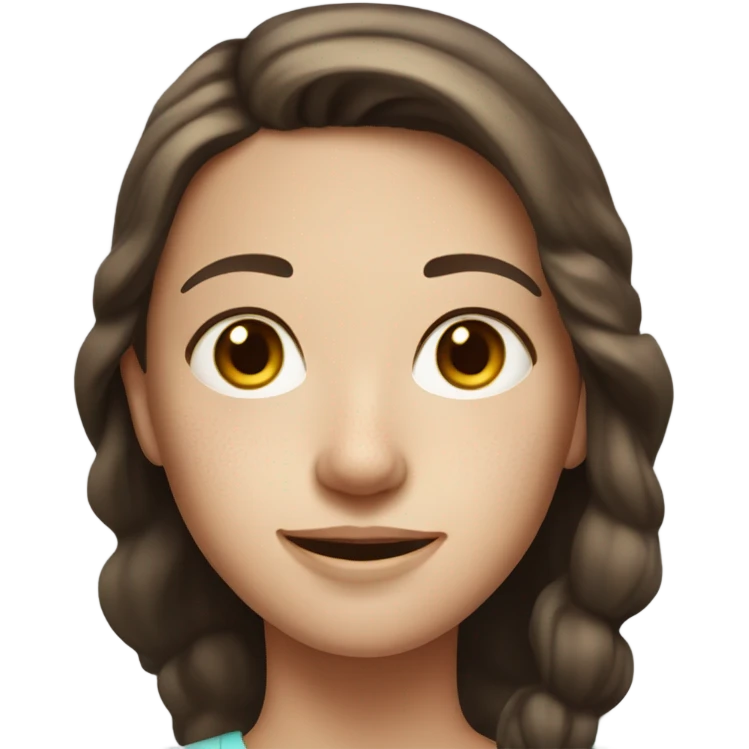 pale brunette girl with freckles and a round face emoji
