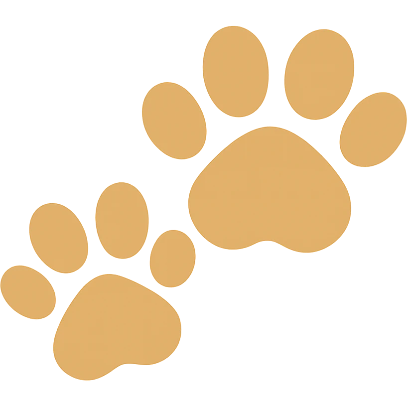 dog paws, colorful, simple emoji
