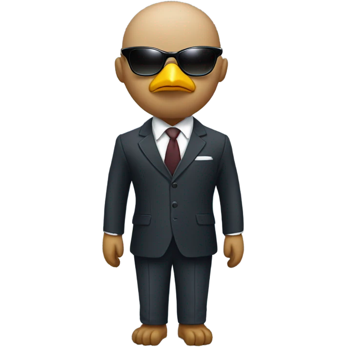 Bald eagle in suit and sunglasses emoji