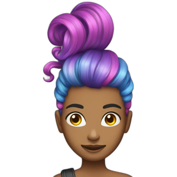 Why you want posh people with Rainbow hair? emoji