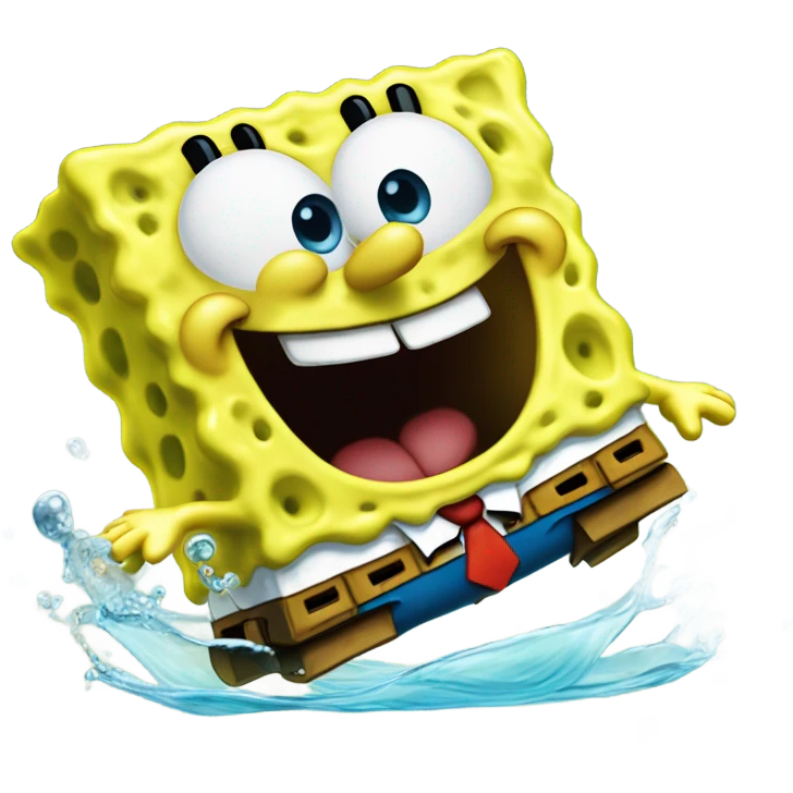 SpongeBob floating  emoji