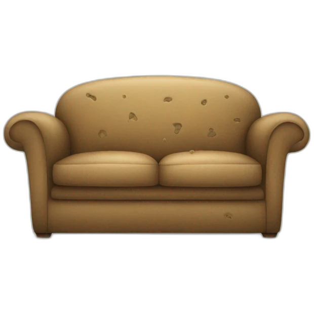 couch with dirty spots emoji
