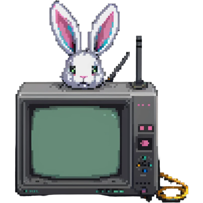 1980s Sony CRT TV with rabbit ears antenna emoji