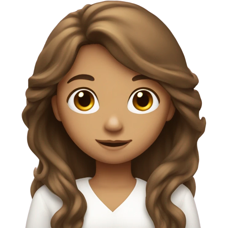 an angel of love with long brunette hair  emoji