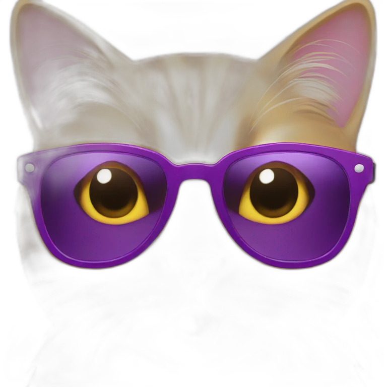 Cat with purple sunglasses emoji