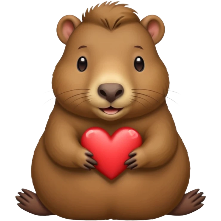 capybara with heart emoji