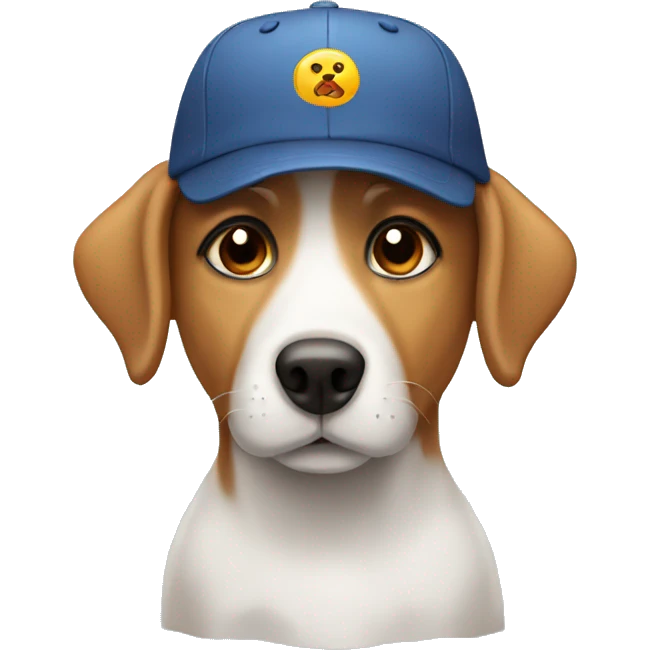 Dog wearing a cap emoji
