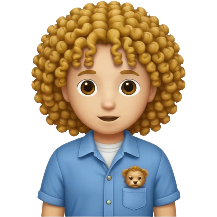 curly hair animal with shirts  emoji