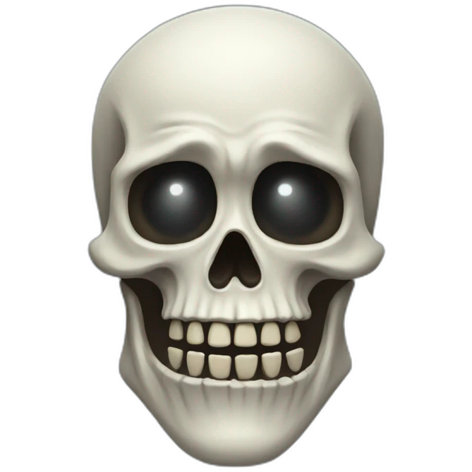 scary skeleton emoji