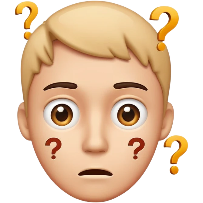 Confused face with question marks around it emoji