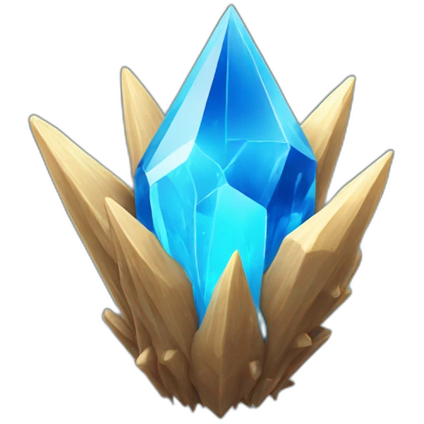 blue crystal formation with spikes emoji