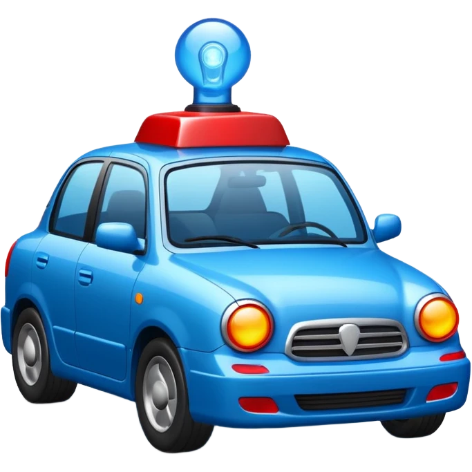Siren Light on a car top  emoji