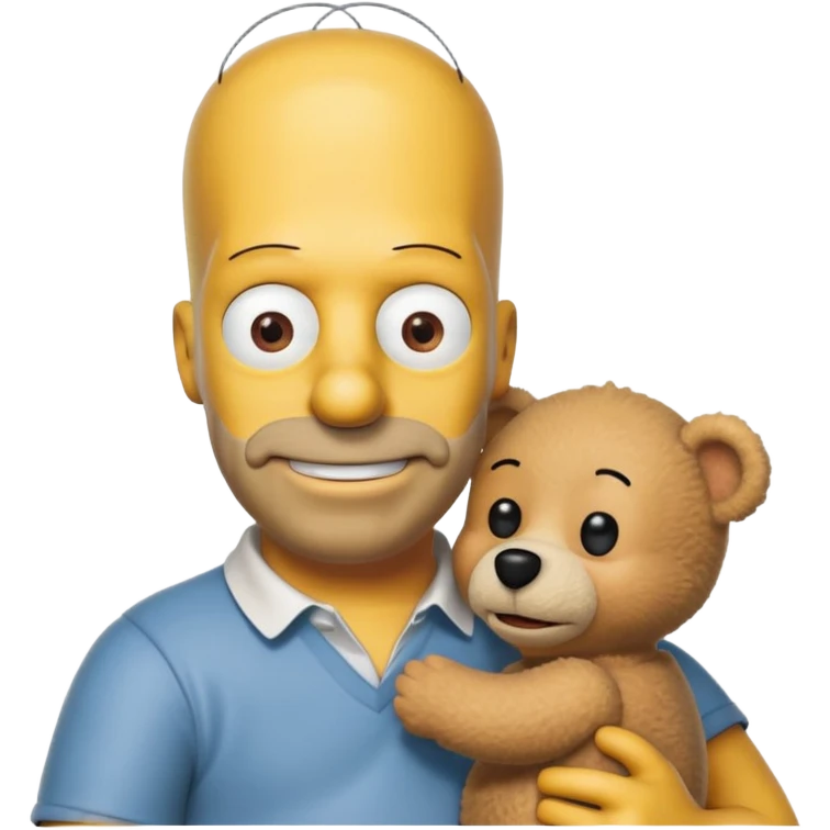 homer simpson with a bear emoji