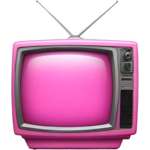 Pink television  emoji