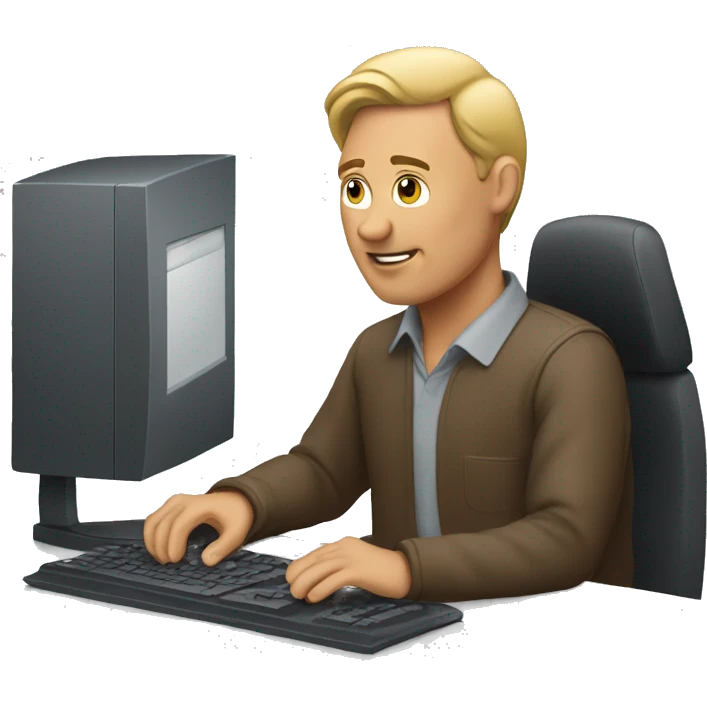Man at the computer emoji