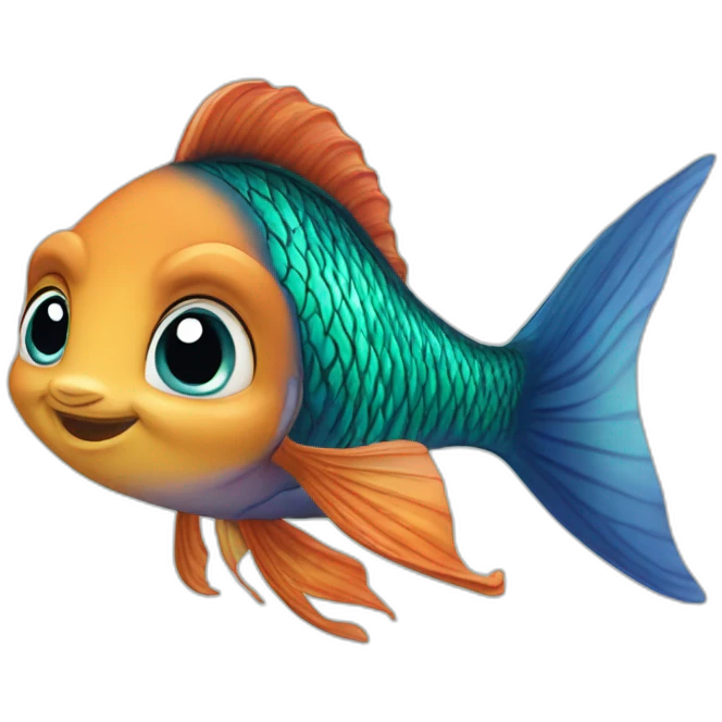 little-mermaid poisson emoji