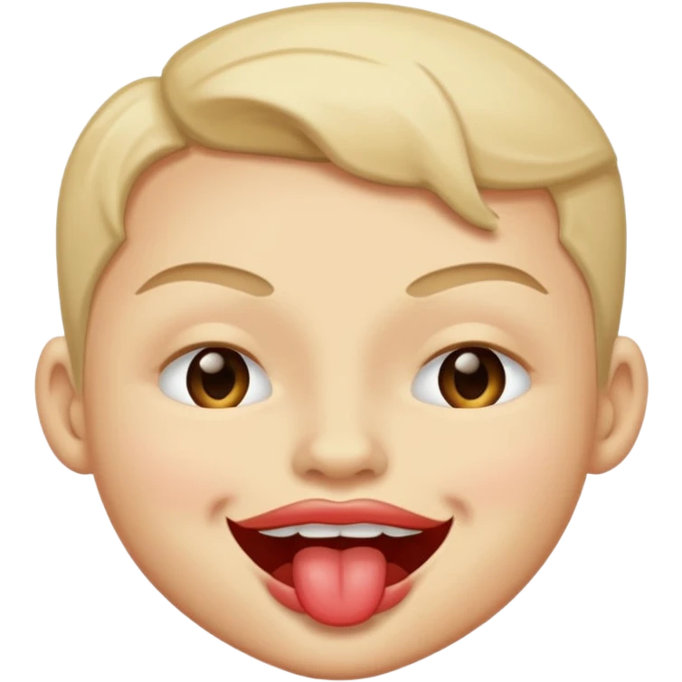 Face biting lips while winking  emoji