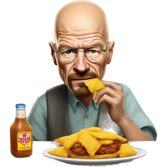 Walter White eating los pollos hermanos emoji