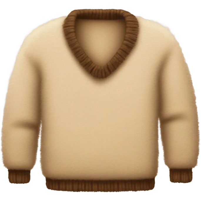 Beige fuzzy sweater emoji