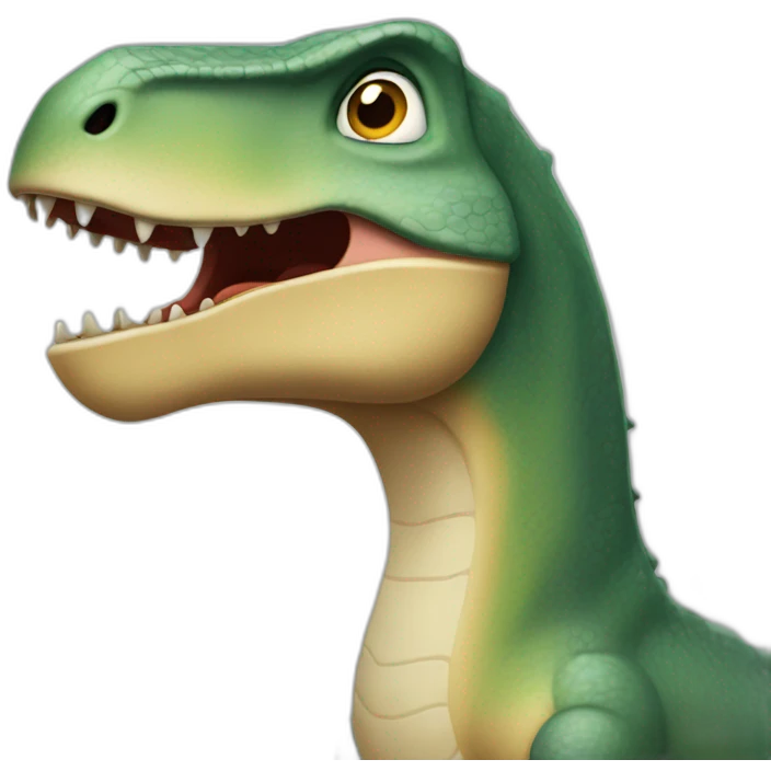 Un dinosaures qui rigole emoji