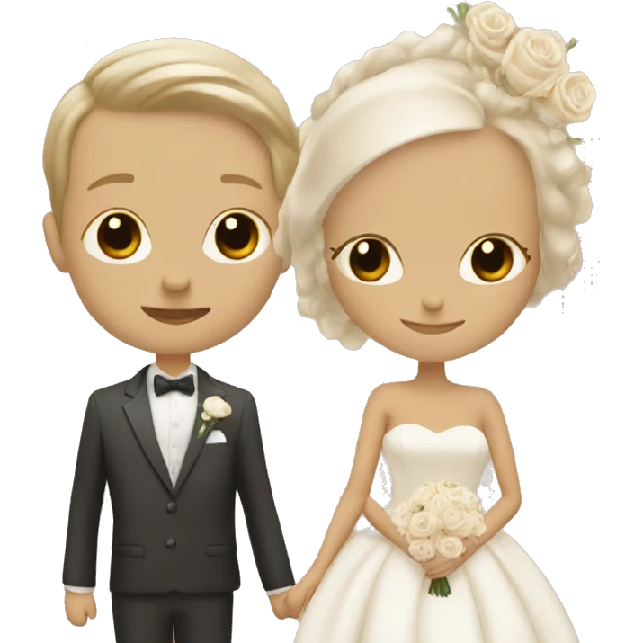 Aesthetic, beige emoji for wedding emoji