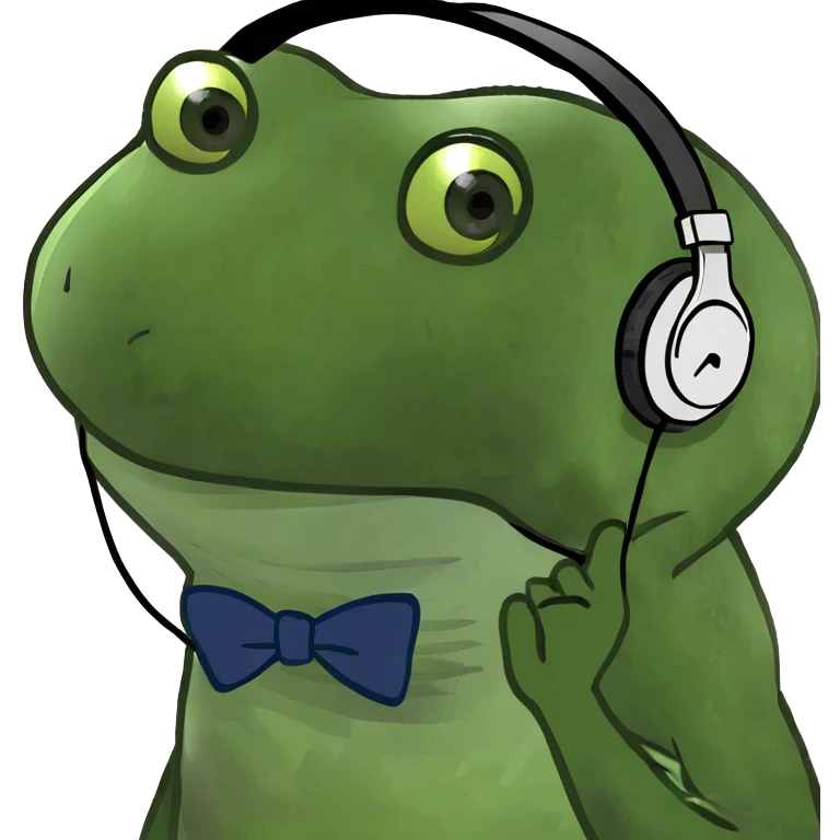 Headphones with a bow emoji