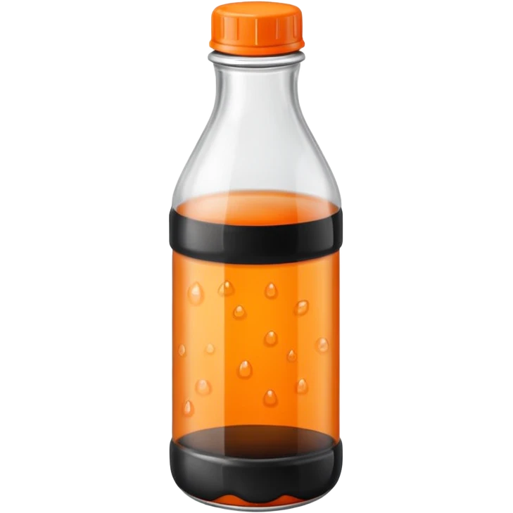 Czech Kofola black and orange in a plastic bottle emoji