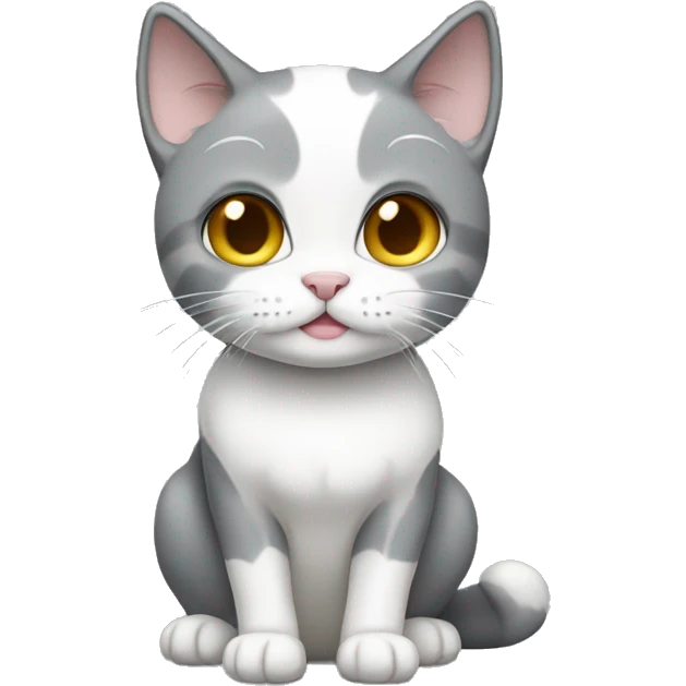 gray white fold cat emoji
