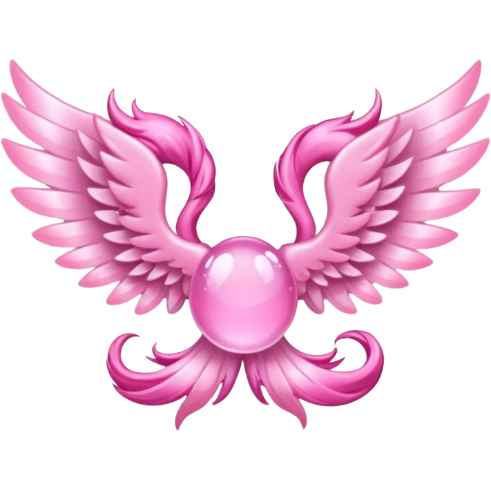 Sparkly little soft pink pony wings. Only left and right wings without pony. emoji