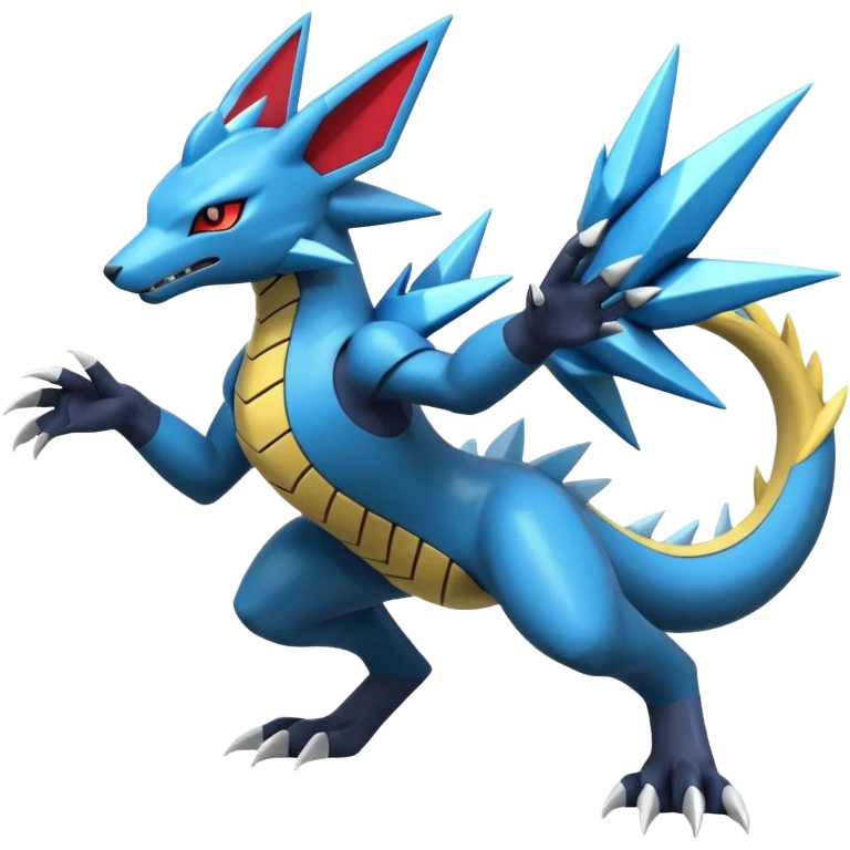 Futuristic Modern Zeraora-Manectric-Salamence-Dialga-Zoroark-fusion emoji