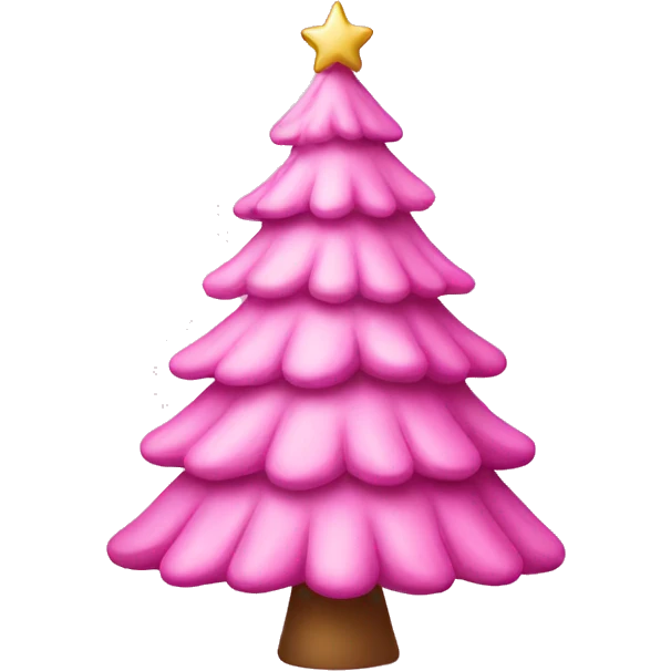 Pink Christmas tree  emoji
