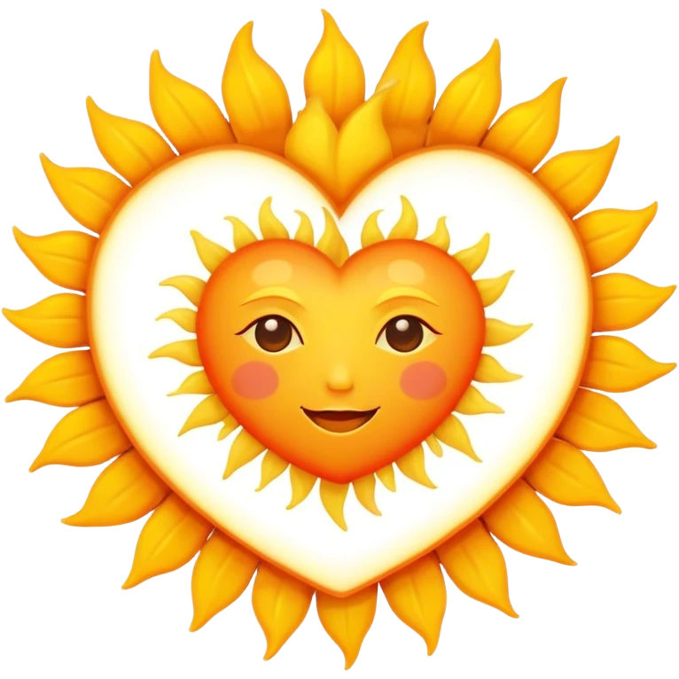 sun closeup(heart-shaped) emoji