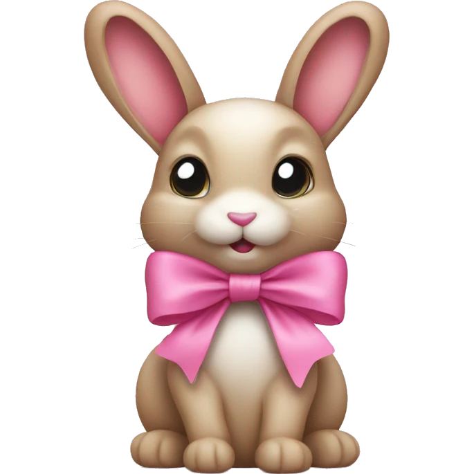 Bunny with pink bow emoji