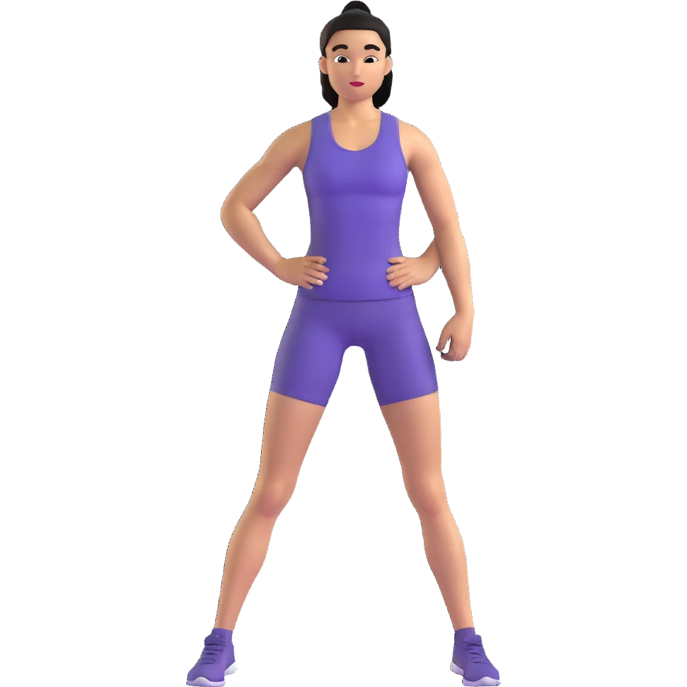 athletic woman standing pose emoji
