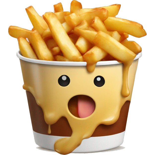 Poutine qui mange une poutine  emoji