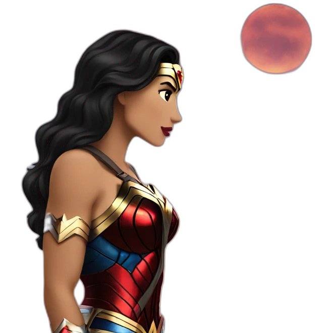 Khalisi kiss wonder woman emoji