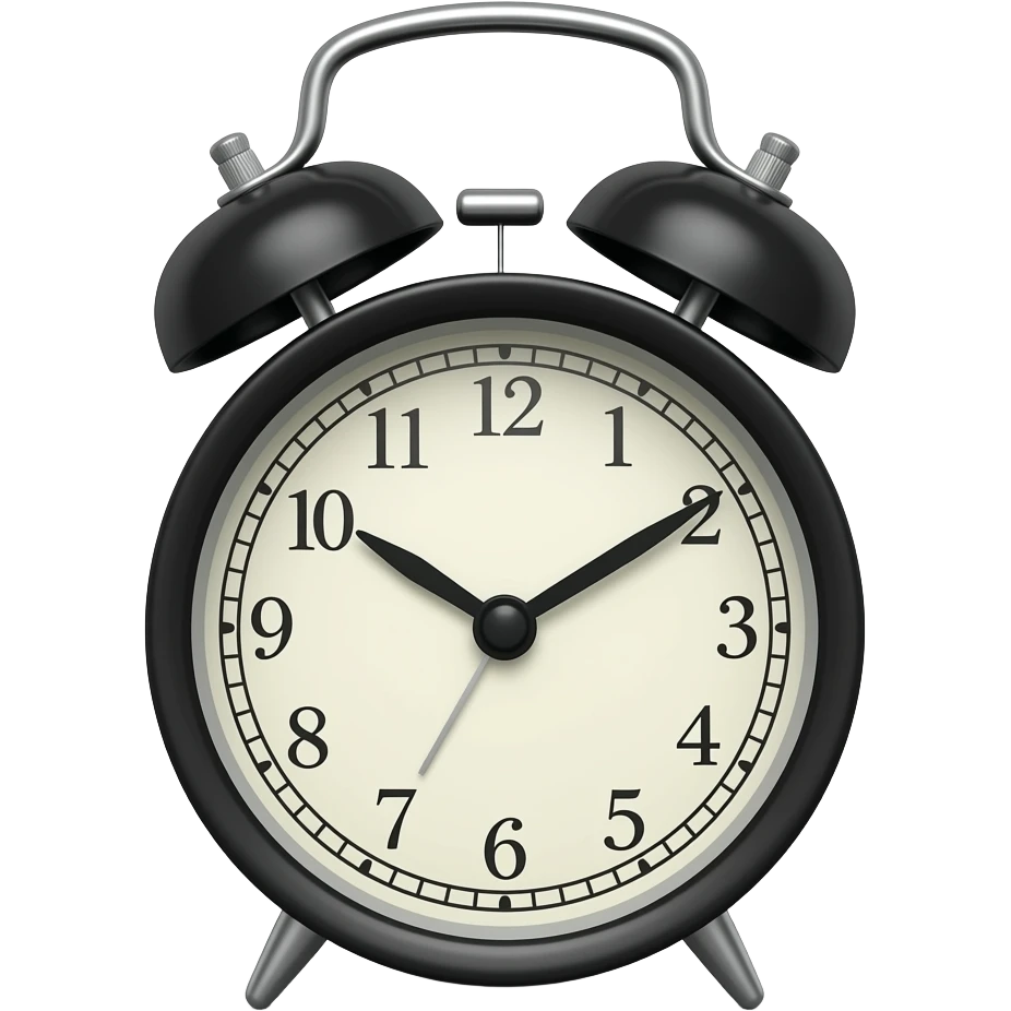 Analog alarm clocks emoji