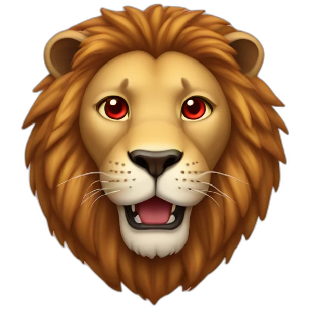 Lion with red heart-eyes emoji