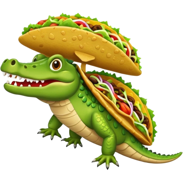Taco on a crocodile emoji
